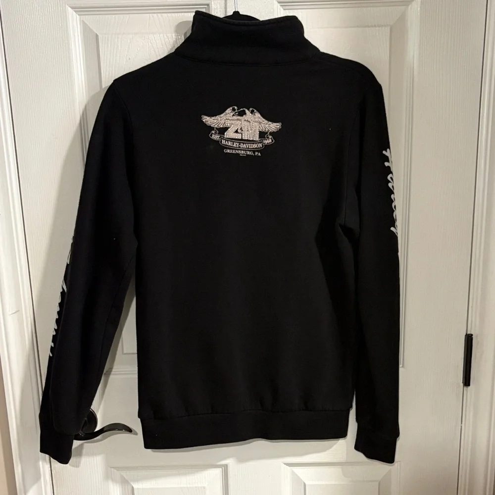 Harley-Davidson Black Womans Zip up - Picture 4 of 7